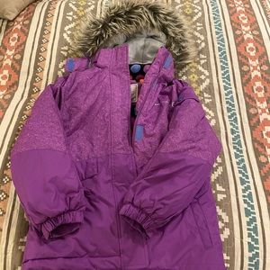 Free Country Purple Winter Coat With Faux Fur